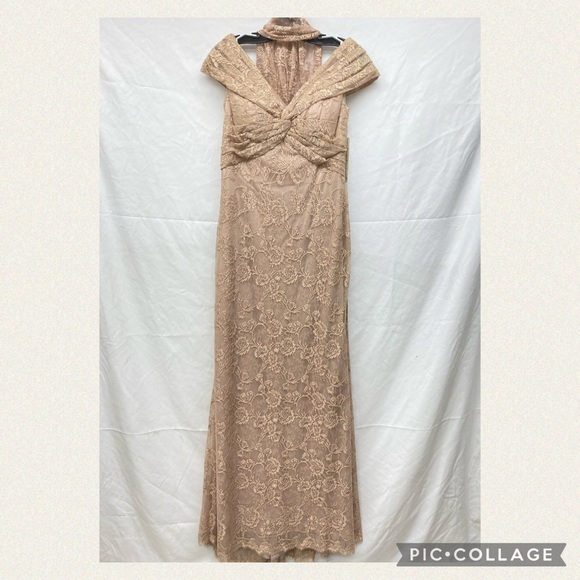 Cameron Blake by MonCheri Off the shoulder front knot gown - Picture 4 of 8